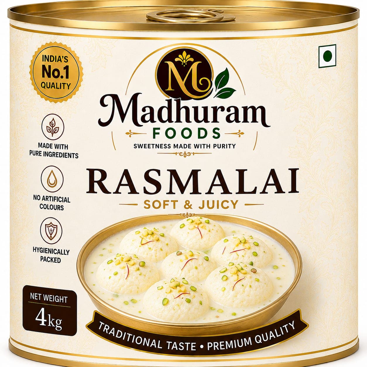 Rasmalai 4 Kg